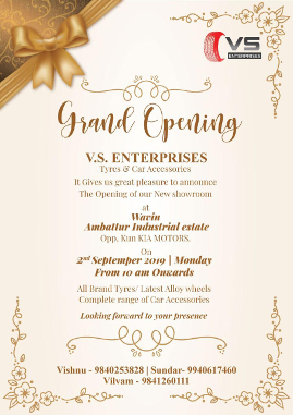 Live Chennai: V.S Enterprises : Grand Opening,V.S Enterprises, V.S ...